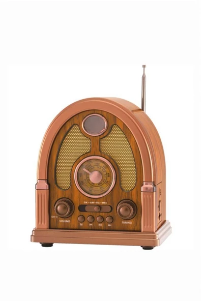 D58 Nostalji Radyo Kablosuz Bluetooth Hoparlör - 8