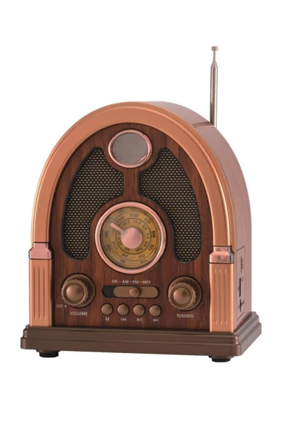 D58 Nostalji Radyo Kablosuz Bluetooth Hoparlör - 4