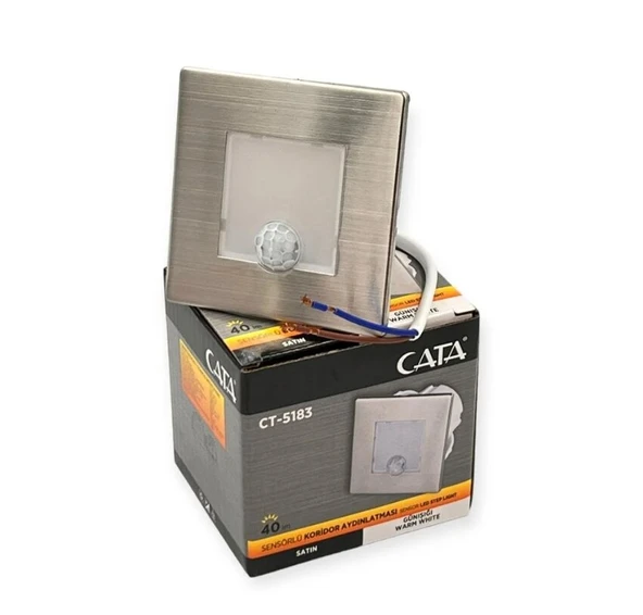 CATA 1,5W GÜNIŞIĞI KARE KOR.MER.ARMATÜRÜ (SATEN KASA) ürün görseli 1