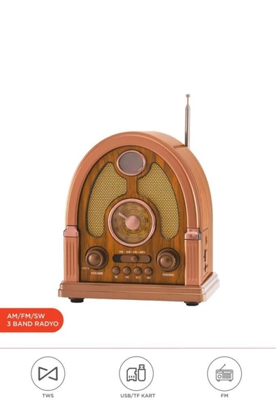 D58 Nostalji Radyo Kablosuz Bluetooth Hoparlör - 5
