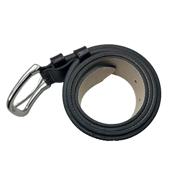 Hakiki Deri Çift Katlı Erkek Kemer Şık ve Dayanıklı Kahve - Resim 3