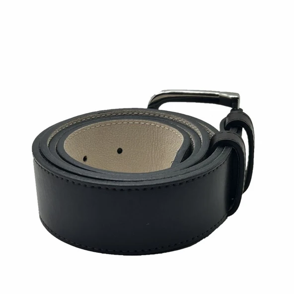 Hakiki Deri Çift Katlı Erkek Kemer Şık ve Dayanıklı Kahve - Resim 5