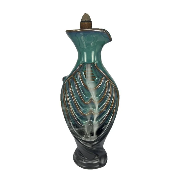 Porselen Geri Akış Tütsü Brülörü +5 Aromatik Tütsü CA5 Yeşil - Resim 5