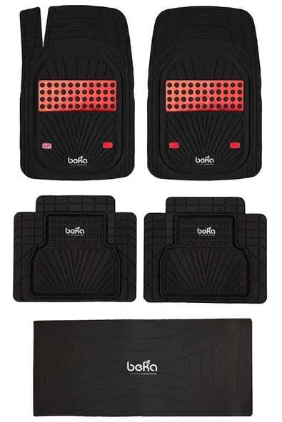 Beka52 Volvo S80 1998 4d Havuzlu Yeni Nesil Universal Paspas Kırmızı - Resim 4