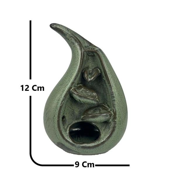 Porselen Geri Akış Tütsü Brülörü +5 Aromatik Tütsü CA1 Yeşil - Resim 2