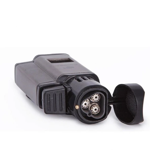 CM0436G 3 Jet Torch Puro Çakmağı Gri - Resim 4