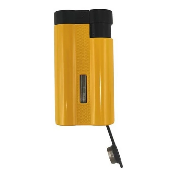 CCM0652 Jet 3 Torch Punchlu Puro Çakmağı Sarı - Resim 4