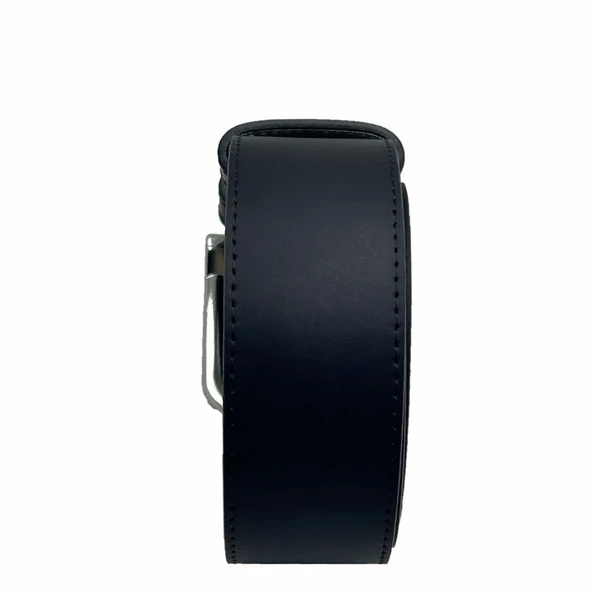 Hakiki Deri Çift Katlı Erkek Kemer Şık ve Dayanıklı Siyah - Resim 5