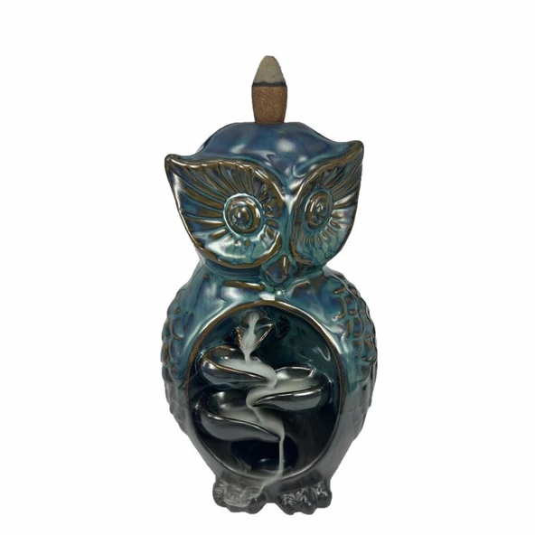 Porselen Geri Akış Tütsü Brülörü +5 Aromatik Tütsü CA6 Yeşil - Resim 4