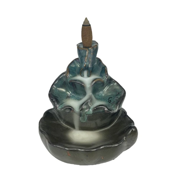 Porselen Geri Akış Tütsü Brülörü +5 Aromatik Tütsü CA2 Yeşil - Resim 4