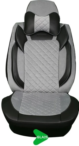 GALA MODEL TAYTÜYÜ PAPYONLU KOLTUK KILIFI SİYAH-GRİ GLA25 ürün görseli 1