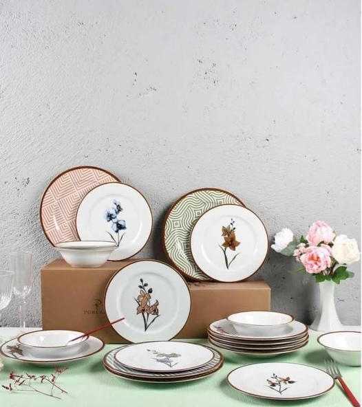 Porland Azelya 24 Parça 6 Kişilik Yemek Takımı - Resim 2