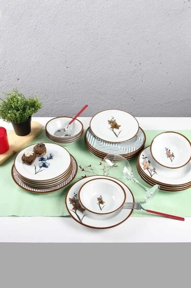 Porland Azelya 24 Parça 6 Kişilik Yemek Takımı - Resim 4