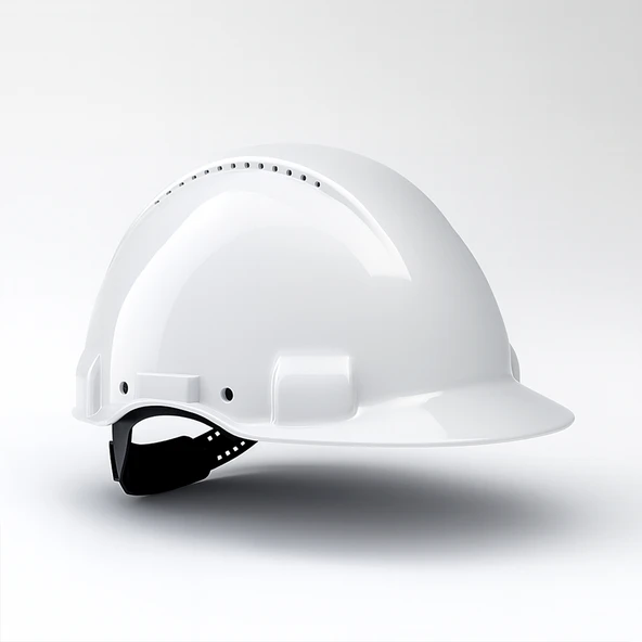 Beyaz Ayarlanabilir Havalandırmalı Baret İş Güvenliği Şapka İnşaat Kaskı Koruyucu Başlık - Resim 5