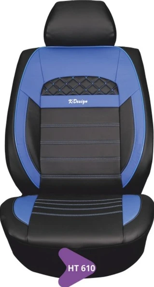 KAREN DERİ KOLTUK KILIFI SERİSİ MAVİ-SİYAH HT610 ürün görseli 1