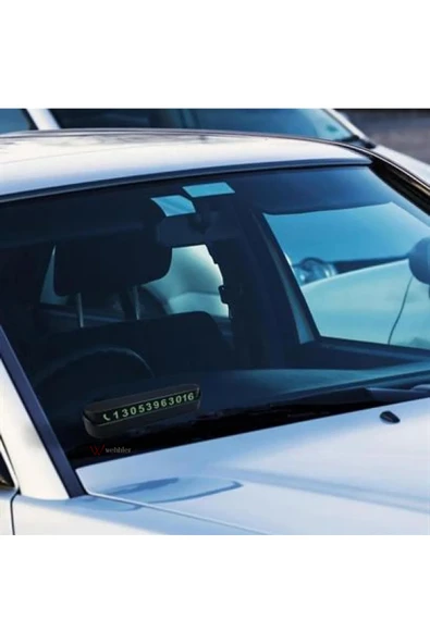 WEHHLER Araç Içi Park Telefon Numarası Fosforlu Numaratör Oto Cam Kartı - Resim 4