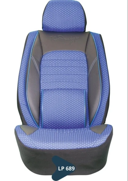 SİLİKONLU JAKAR KOLTUK KILIFI TİCARİ SERİSİ SİYAH - MAVİ LP689 ürün görseli 1