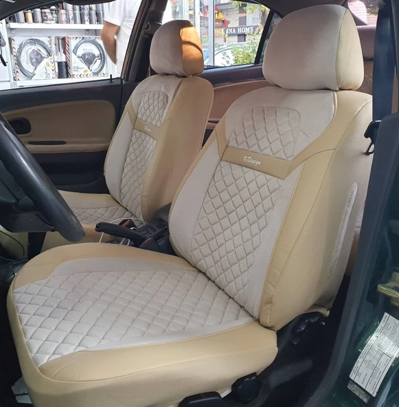 BAŞAK NAKIŞLI TAYTÜYÜ KOLTUK KILIFI SERİSİ AÇIK KREM EV564 ürün görseli 1