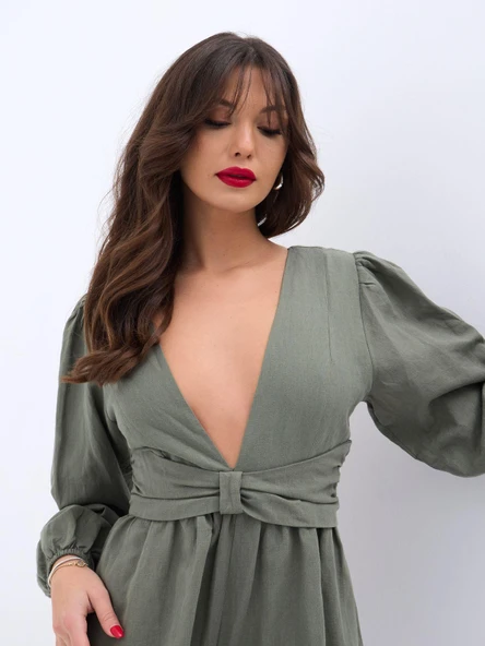 6528 TULUM ELBİSE-HAKİ - 4