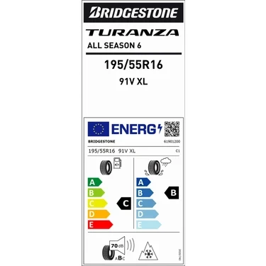 BRIDGESTONE 195/55 R16 91V XL ALL SEASON 6 4 MEVSİM (2024 ÜRETİM) - Resim 2