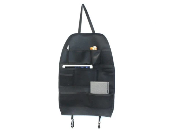 CARPİ Koltuk Arkası Organizer Çanta Deri Siyah ürün görseli 1