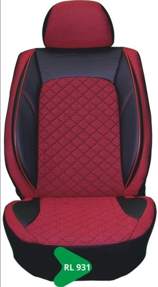 ELİT JAKAR YASTIKLI  KOLTUK KILIFI TİCARİ SERİSİ SİYAH-BORDO RL931 ürün görseli 1