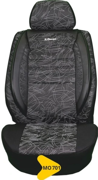 GOLD JAKAR KOLTUK KILIFI SERİSİ SİYAH ÇİZGİ DESENLİ MO701 ürün görseli 1