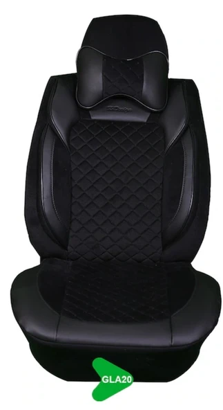 GALA MODEL TAYTÜYÜ PAPYONLU KOLTUK KILIFI  SİYAH GLA20 ürün görseli 1