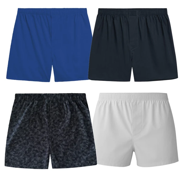 Yohannes Club Boxer POPLİN Erkek, 5'li SEÇENEKLİ KOLEKSİYONLAR, % 100 Pamuklu Poplin Kumaş, Canlı Renkler, 5 Adet - Resim 3