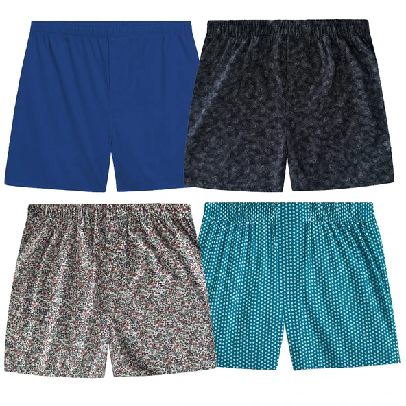 Yohannes Club Boxer POPLİN Erkek, 5'li SEÇENEKLİ KOLEKSİYONLAR, % 100 Pamuklu Poplin Kumaş, Canlı Renkler, 5 Adet - Resim 8