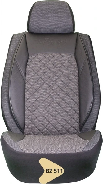 ELİT JAKAR YASTIKLI KOLTUK KILIFI SERİSİ SİYAH - KOYU GRİ BZ511 ürün görseli 1