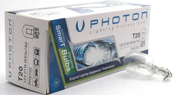 PHOTON T20 W21W 12V DİPSİZ PH5722 TEK DUY CAM AMPUL ürün görseli 1