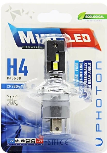 PHOTON MİNİ H4 LED TEKLİ BLİSTER