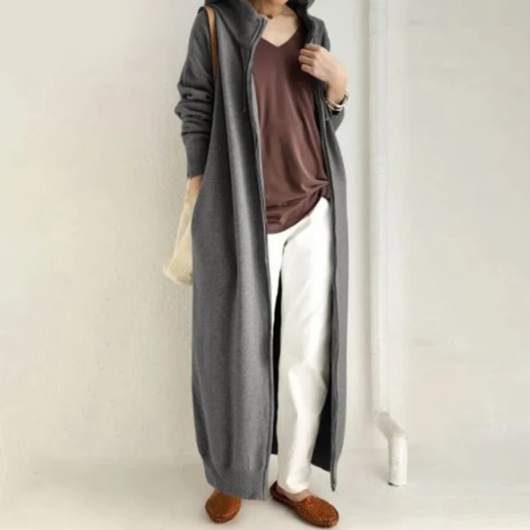 Günlük Kışlık Tam Boy  Kadın Ceket - Resim 2