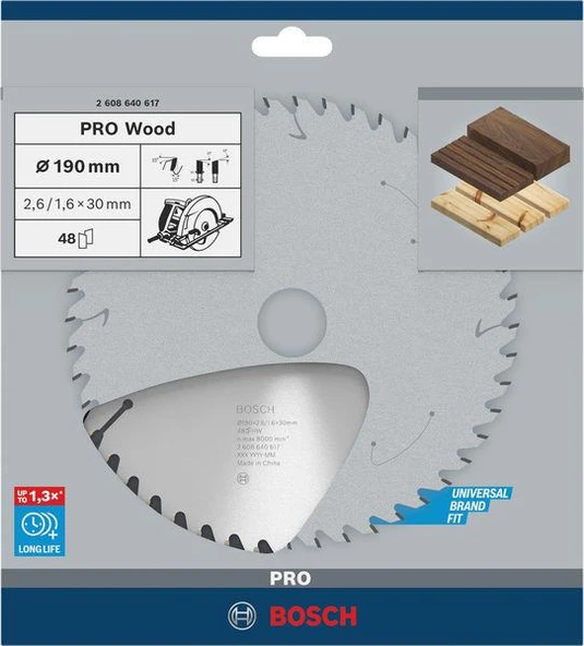 DAİRE TESTERE - OPTİLİNE WOOD 190*30 MM 48 DİŞ - 1