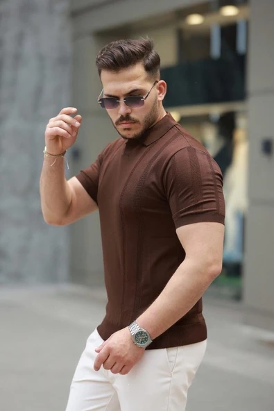 Erkek Hemşire Yaka Kısa Kollu Tişört - Resim 2