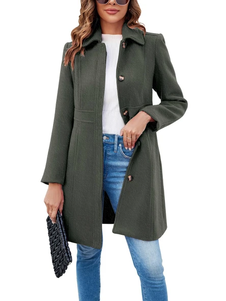 Dikiş Detaylı Tasarım Kaşe Kaban ürün görseli 1