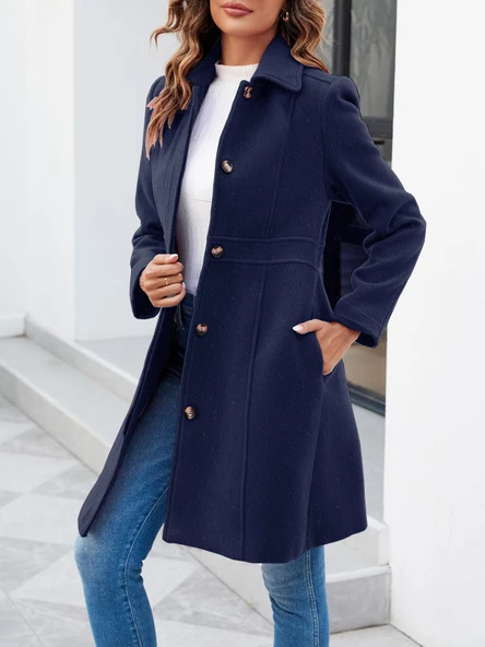 Dikiş Detaylı Tasarım Kaşe Kaban ürün görseli 1