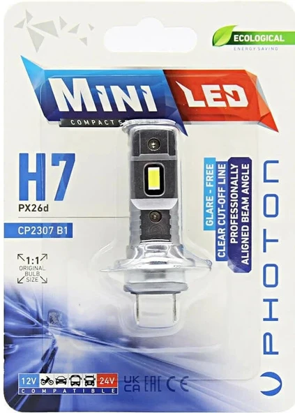 PHOTON MİNİ H7 LED TEKLİ BLİSTER