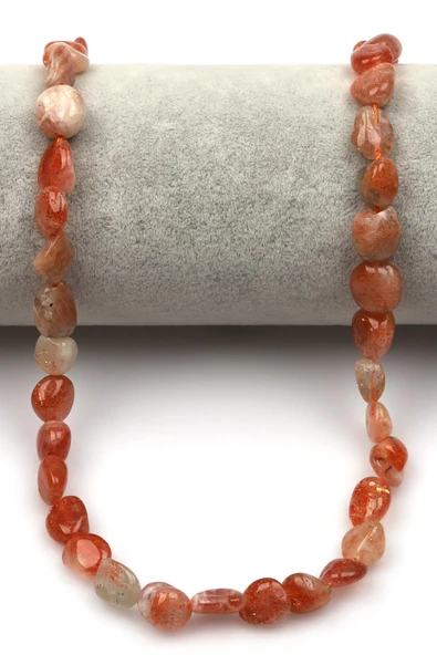 Güneş Taşı Doğal Taş Dizi 8 x 12 mm Mercimek Kesim - Resim 2