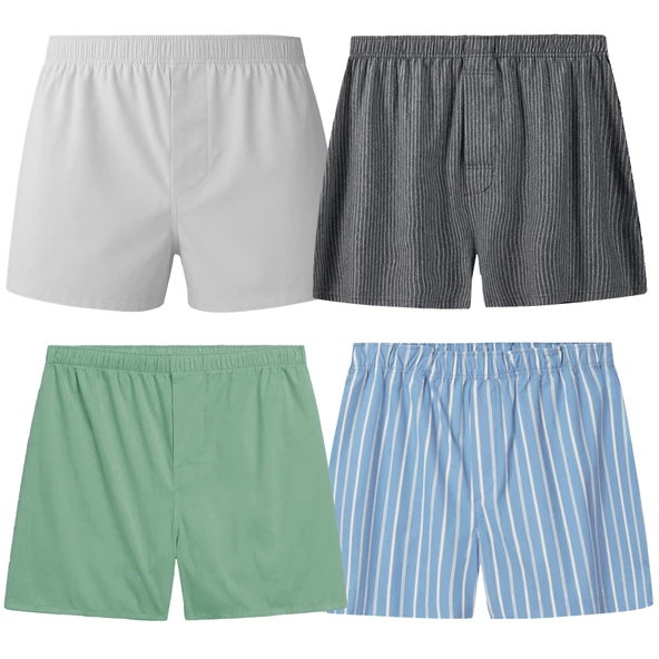 Yohannes Club Boxer POPLİN Erkek, 5'li SEÇENEKLİ KOLEKSİYONLAR, % 100 Pamuklu Poplin Kumaş, Canlı Renkler, 5 Adet - Resim 7