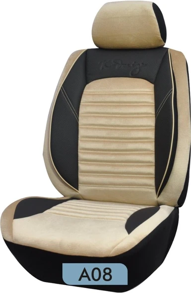 İNCİ ELİT KOLTUK KILIFI SERİSİ SİYAH-BEJ A08 ürün görseli 1