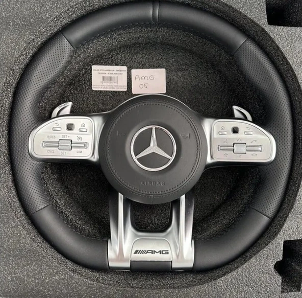 MERCEDES BENZ C SERİSİ W205 KASA AMG DERİ DİREKSİYON GRUBU AİRBAG ürün görseli 1