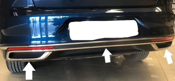 VOLKSWAGEN PASSAT B8-8,5 2016-2019 3 PARÇA DİFÜZÖR KROMU DFKR01 ürün görseli 1