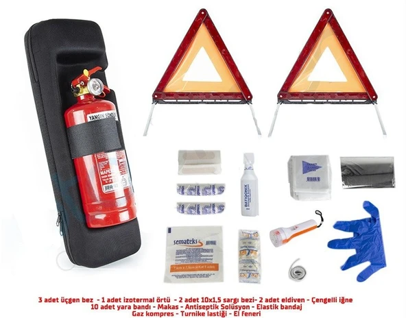 TÜV UYUMLU TRAFİK SETİ SİYAH ÇANTA ürün görseli