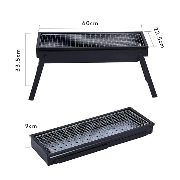 Portatif Katlanabilir Mangal - Madfox Cookout BBQ - Siyah - 547305 - 4