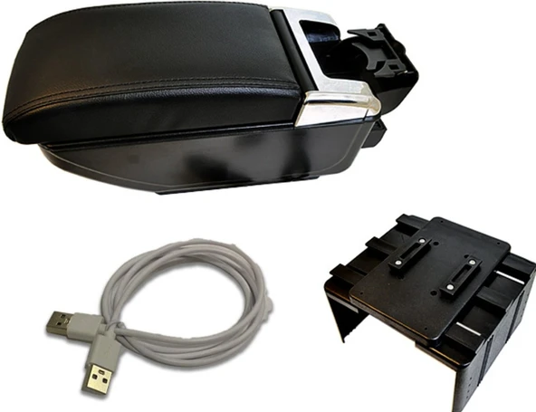 4 USBLİ IŞIKLI AYARLI KOLÇAK SİYAH ürün görseli 1