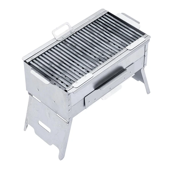 Katlanır Ayaklı Mangal - Argeus - Paslanmaz - Mühürleme Izgaralı - Kül Hazneli - 5