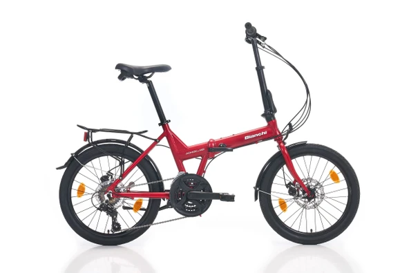 Bianchi Adhoc 21 MD Fren 21 Vites 20 Jant Katlanır Bisiklet 4U Kırmızı Beyaz 38 Kadro - 1
