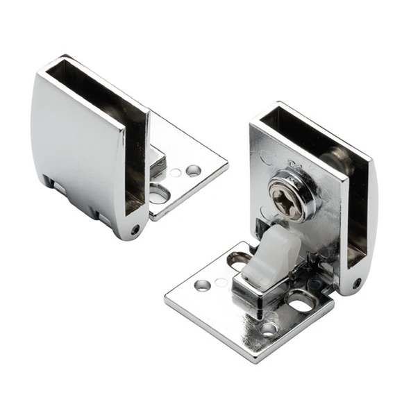 Cam Kapak Menteşesi 1 Takım Dolap Kapak Bağlantı Aparatı Mobilya Menteşe Sistemleri Krom Metal - Resim 4